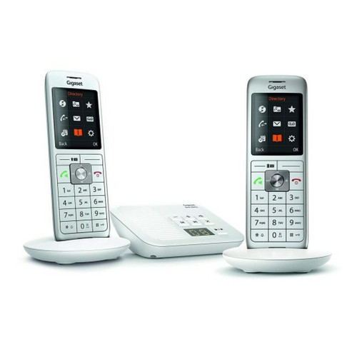 Gigaset - Téléphone sans fil duo dect blanc avec répondeur - gigacl660aduoblanc - GIGASET Gigaset  - Bonnes affaires Téléphone fixe-répondeur