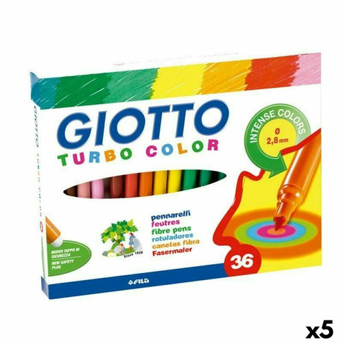 Giotto - Ensemble de Marqueurs Giotto Turbo Color Multicouleur (5 Unités) Giotto  - Giotto
