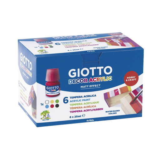 Giotto - Gouache Giotto Decor Multicouleur (25 ml) (6 Unités) Giotto  - Giotto