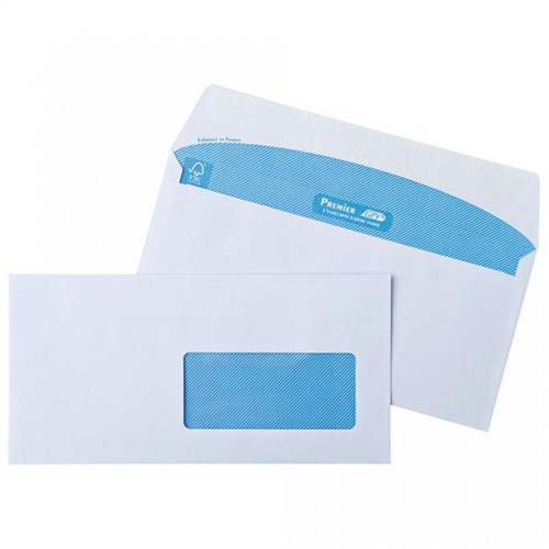 Gpvpacknpost - Enveloppe GPV blanche 110 x 220 mm imprimable - format DL - avec fenêtre 45 x 100 - boîte de 100 Gpvpacknpost  - Gpvpacknpost