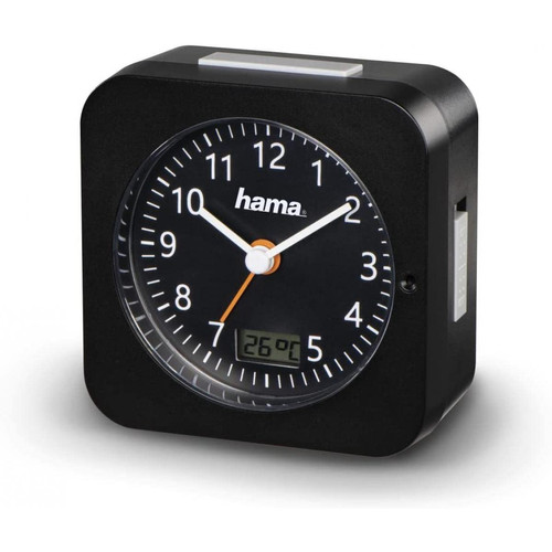 Hama - Petit réveil avec lumière et églage Automatique de l'heure noir Hama  - Radio Hama