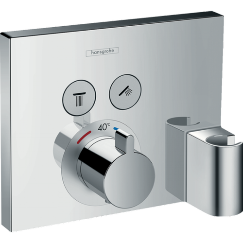 Hansgrohe - Hansgrohe - Set de finition pour mitigeur thermostatique ShowerSelect encastré avec 2 fonctions, fixfit et porter chromé Hansgrohe  - Hansgrohe