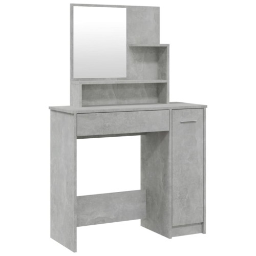 Helloshop26 - Coiffeuse table de maquillage design meuble mobilier de chambre avec miroir 86,5 x 35 x 136 cm gris 02_0006396 Helloshop26  - Coiffeuse