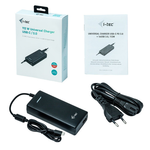 I-Tech - Universal Charger USB-C Power Delivery 3.0 + 1 x USB 3.0, 112 W I-Tech  - I-Tech