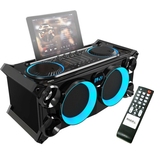 Ibiza Sound - Système audio stéréo mobile & autonome avec Bluetooth/USB/SD/FM - Ibiza Sound SPLBOX200-BK Ibiza Sound  - Pack Enceintes Home Cinéma Bluetooth