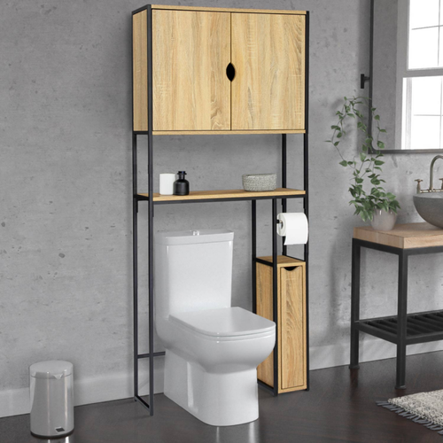 Idmarket - Meuble WC DETROIT avec armoire Idmarket  - Colonne de salle de bain