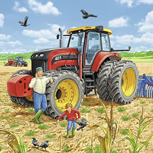 Inconnu - Ravensburger - 80120 - Puzzle ``Tracteurs Et Machines De Chantiers`` 3x49 Pièces Inconnu  - Inconnu