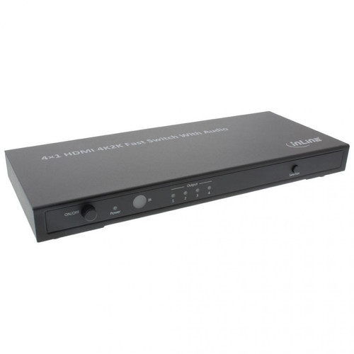 Inline - InLine® Commutateur rapide UltraHD 4K HDMI 4K avec audio Inline  - Boitier disque dur et accessoires Inline