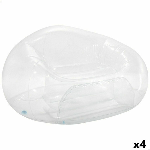 Intex - Fauteuil de piscine gonflable Intex Beanless Transparent 137 x 74 x 127 cm (4 Unités) Intex  - Equipements Intex