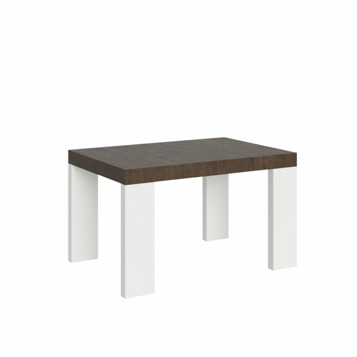 Itamoby - Table Extensible Roxell Mix 90x130/234 cm. dessus Noyer pieds Frêne Blanc Itamoby - Table extensible 12 personnes