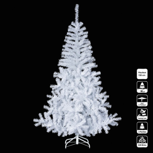 Feeric Lights And Christmas - Sapin de noël Luxe - 1,5 m - Blanc Feeric Lights And Christmas  - Sapin de Noël Blanc