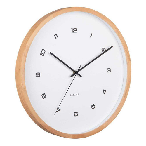 Karlsson - Horloge murale en bois Modesta blanc. Karlsson  - Horloges, pendules