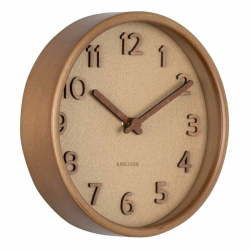 Karlsson - Horloge ronde en bois Pure grain 22 cm. Karlsson  - Karlsson