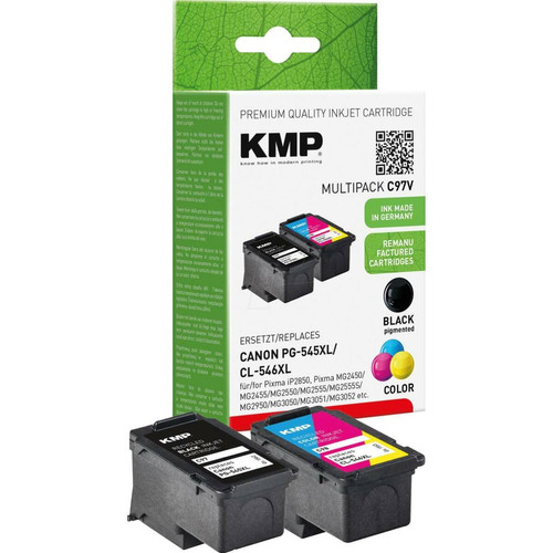 Kmp - KMP Cartouche d'encre Pack C97V compatible CANON PG-545XL/CL-546CXL Kmp  - Cartouche d'encre Kmp