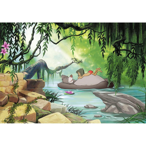 Komar - Papier Peint Photo Le livre de la jungle Disney Nager avec Baloo 368cm x 254cm Komar  - Komar