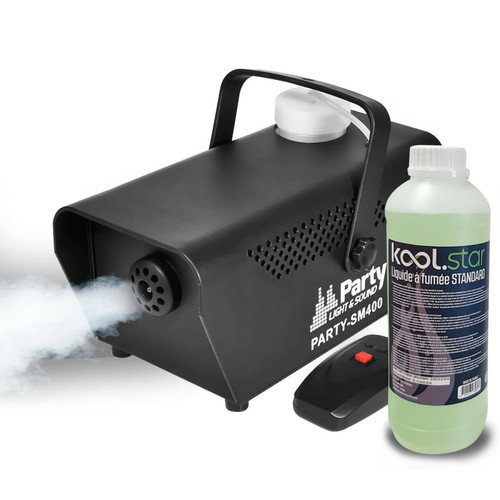 Machines à fumée Koolstar Party Sound & Light PARTY-SM400 - Mini machine à fumée 400W - avec Liquide KOOLSTAR anti-trace