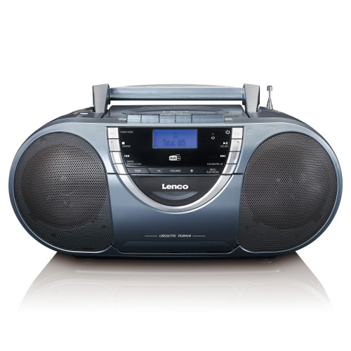 Radio Lenco Boombox avec radio DAB+, FM et lecteur CD/ MP3 SCD-6800GY Argent