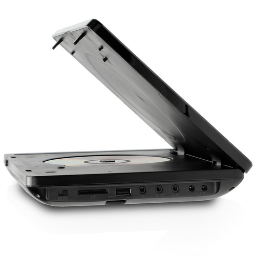 Lecteur DVD Lecteur DVD portable 2 x 10" avec USB/carte SD, pile intégrée, deux casques et deux supports DVP-1045 Noir