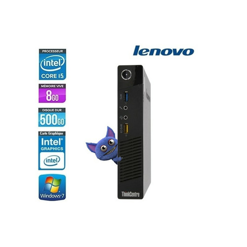 Lenovo - LENOVO THINKCENTRE TINY M73 CORE I5 4590T 2.0Ghz Lenovo  - Ordinateur de Bureau Lenovo