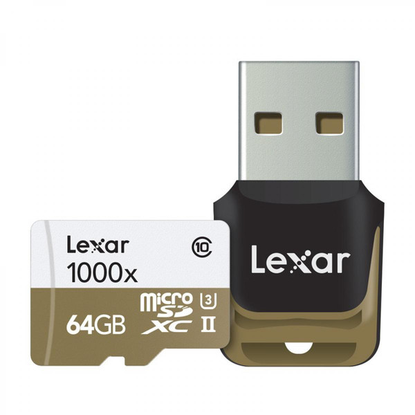 Carte Micro SD Lexar LEXAR Carte Micro-SDXC 64 Go 1000x 150 Mo/s UHS-II avec Lecteur USB