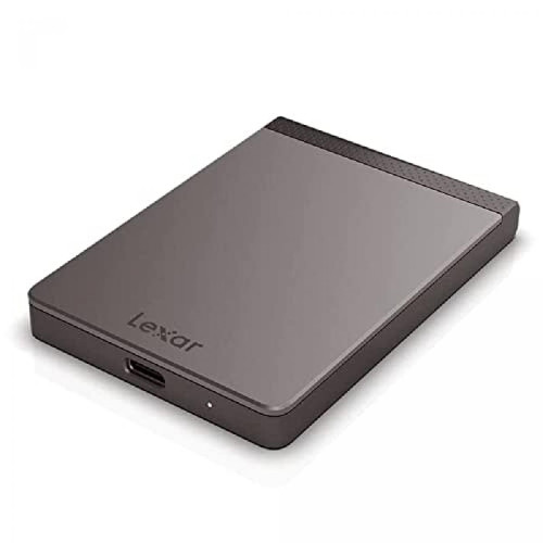 Lexar - SL200 Disque Dur SSD Externe 512Go 550Mo/s USB Noir Lexar - Disque SSD 512