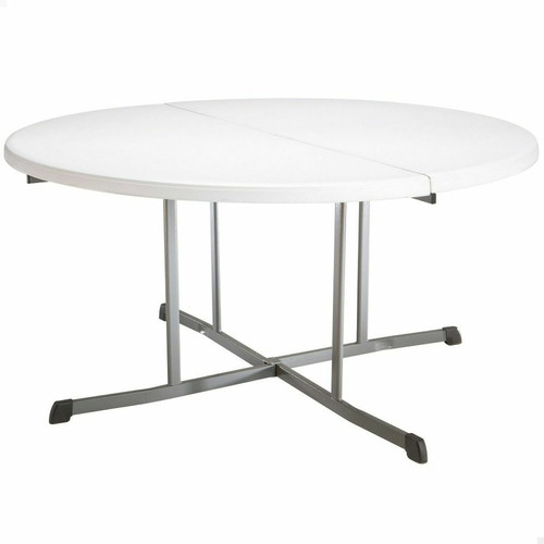 Tables de jardin Lifetime Table d'appoint Lifetime Blanc 152 x 75,5 x 152 cm Acier Plastique