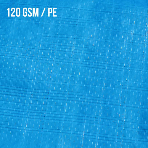 Linxor Tapis de sol et de protection bleu pour piscine 5 m x 5 m