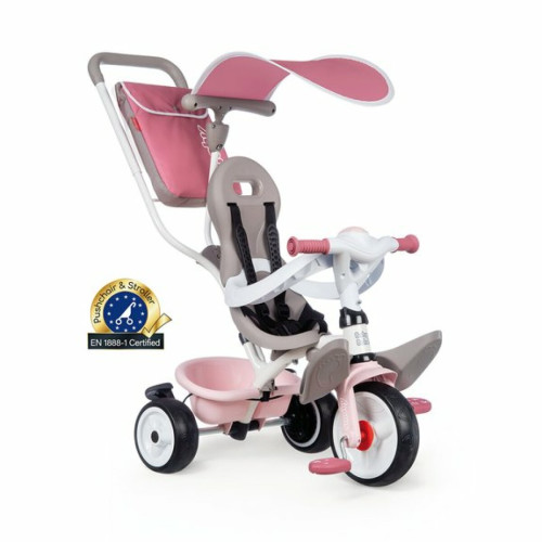 Smoby - Tricycle Baby Balade Plus Rose Smoby  - Smoby