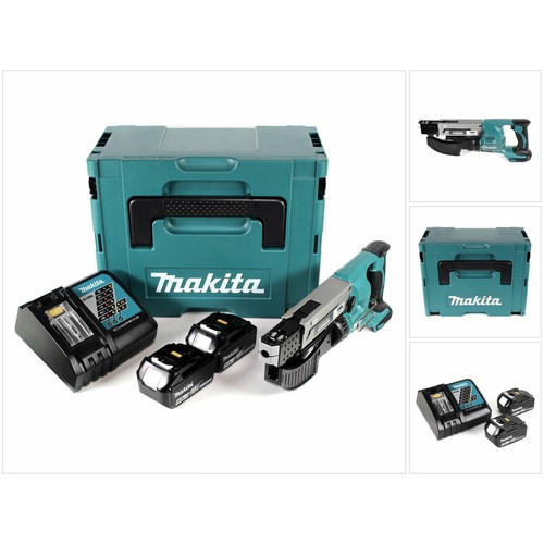 Makita - Makita DFR 550 RTJ 18 V Li-Ion Visseuse automatique sans fil + Coffret Makpac + 2x Batteries 5,0 Ah + Chargeur Makita  - Makita