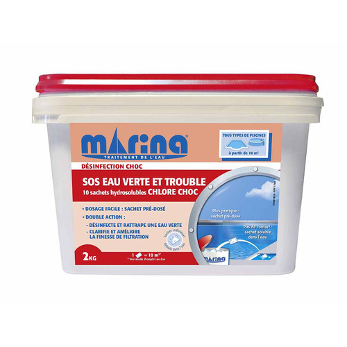 Marina - Chlore choc sachets SOS eau verte et trouble 2 kg - Marina Marina  - Marina