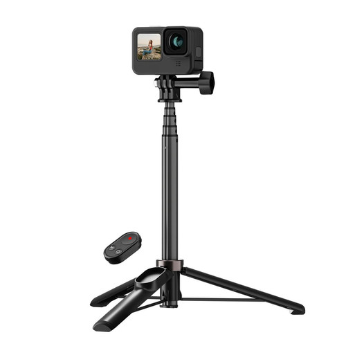 Caméscopes numériques Telesin Perche à selfie Telesin avec télécommande Bluetooth pour smartphones et caméras sportives - TE-RCSS-001