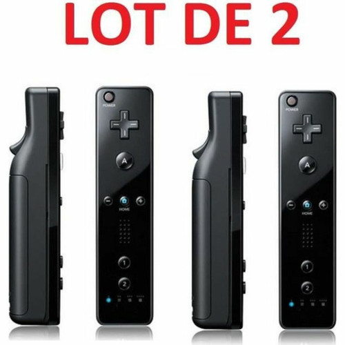 marque generique - 2 X Télécommande Wiimote pour Nintendo Wii et Wii U - Noir marque generique  - Manette Wii