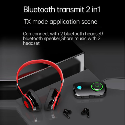 marque generique 2in1 Bluetooth 5.0 émetteur et Récepteur A2DP Mini Adaptateur Casque 3,5 Mm