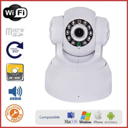 marque generique - Caméra IP rotative motorisée intérieure, WIFI, haut marque generique  - Bonnes affaires Webcam