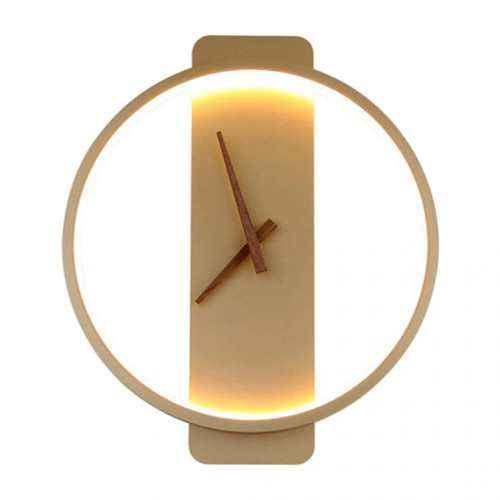marque generique - Horloge Murale Moderne De Lampe à LED Mécanisme De Quartz Silencieux Minimaliste, Carré D'or De Décor à La Maison marque generique  - Horloges, pendules