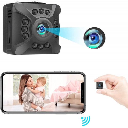marque generique - Mini 1080p avec caméra de sécurité familiale audio et vidéo en temps réel avec contrôle d'application de vision nocturne de détection de mouvement pour les caméras de baby - sitter intérieures et extérieures marque generique  - Caméra de surveillance Caméra de surveillance connectée