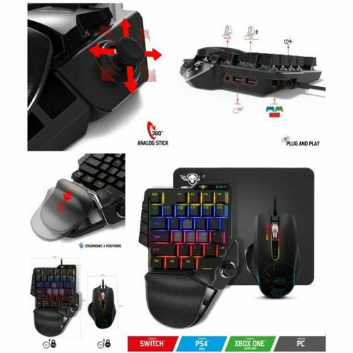 Spirit Of Gamer - PACK GAMER 3 EN 1 G900 RGB PS5 SWITCH XBOX PC Clavier + Souris + Tapis pour console GAMEBOARD Spirit Of Gamer  - Spirit Of Gamer