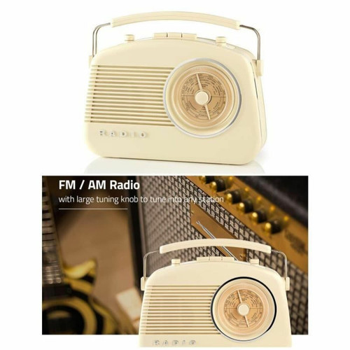 Nedis - Radio AM/FM design rétro avec une large bande de fréquence Analogique 4.5 W avec Poignee de transport Nedis  - Enceinte et radio Nedis