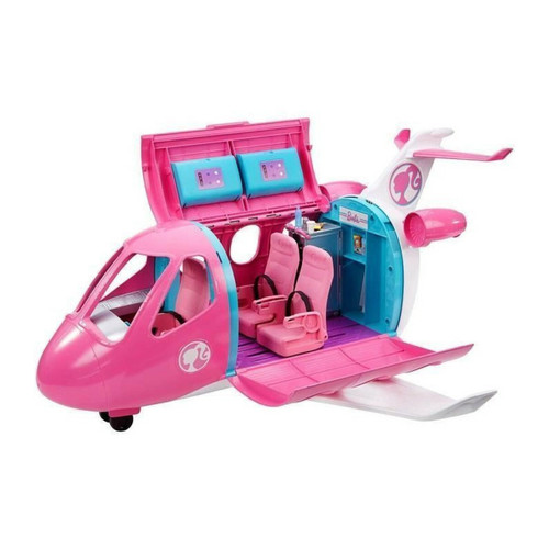 Poupées mannequins Barbie BARBIE L'Avion de Reve avec mobilier, rangements et accessoires - 58 cm