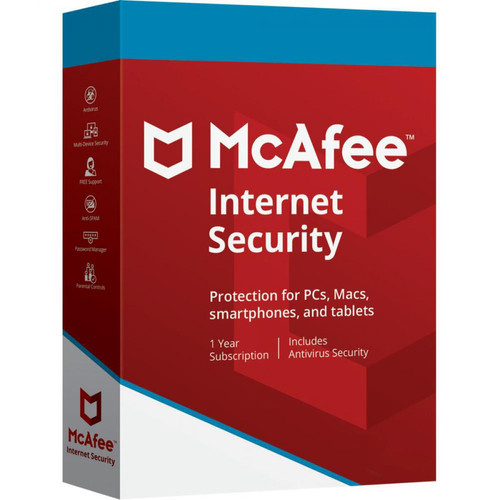 McAfee - Internet Security - Licence 1 an - 10 appareils McAfee  - Antivirus et Sécurité McAfee