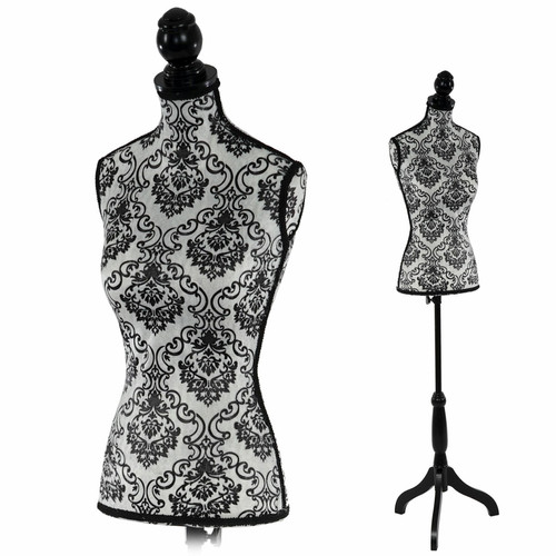 Mendler - Mannequin de couture de tailleur buste torse féminin T220 ~ mousse, motif baroque Mendler  - Poupées & Poupons Mendler
