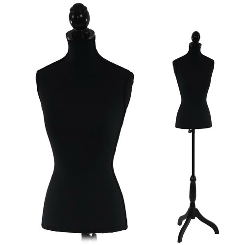 Mendler - Mannequin de couture de tailleur buste torse féminin T220 ~ mousse, noir Mendler - Poupées mannequins Mendler