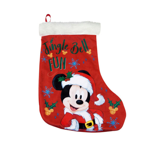 Mickey Mouse - Chaussette de Noël Mickey Mouse Happy smiles 42 cm Polyester Mickey Mouse  - Mickey Mouse