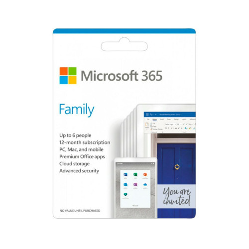 Microsoft - Microsoft Office 365 Familia Multi-idioma (Licencia Digital) - 6Usuario/1Año Microsoft  - Bureautique et Utilitaires