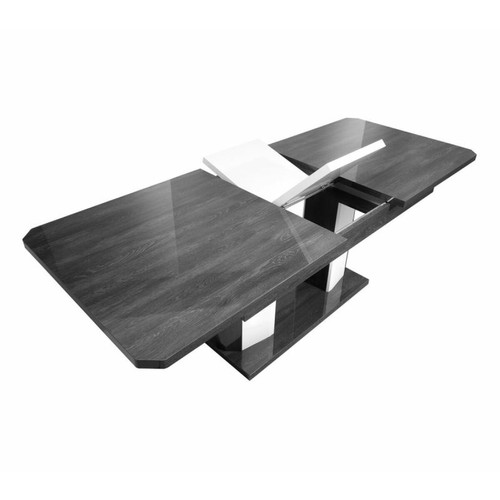 Modern Living Table L.190/230 + allonge MATERA Blanc/imitation chêne gris