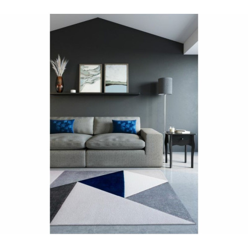 Modern Living - Tapis 160x230 cm BLOCK bleu/gris Modern Living  - Tapis Bleu