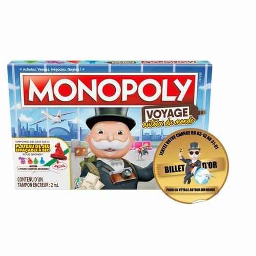 Monopoly - Jeu de société Monopoly Voyage Autour du monde (FR) Monopoly  - Monopoly