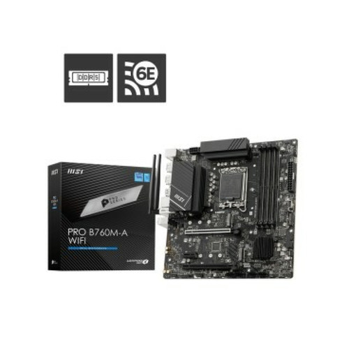 Msi - Carte Mère MSI MB PRO B760M-A WIFI LGA 1700 Intel Intel B760 Msi  - Carte mère Intel Msi