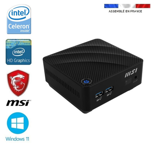 Msi - PC Bureau MSI Cubi - Mini PC - Intel N4500 - 16GO Ram - SSD 1To - WIFI / Bluetooth - Windows 11 Msi  - Ordinateur de Bureau Msi