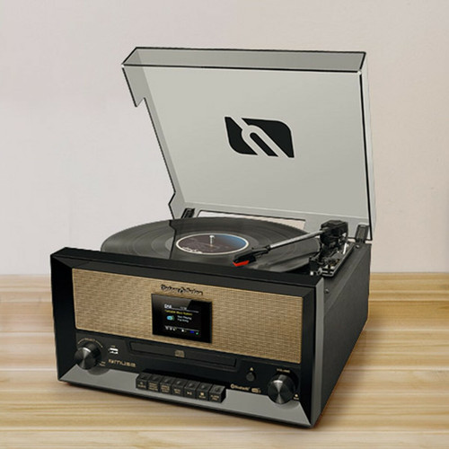Muse Système chaîne Hifi et platine Vinyle avec écran TFT - CD/USB/AUX/FM/DAB/DAB+ - 33/45/78 tours